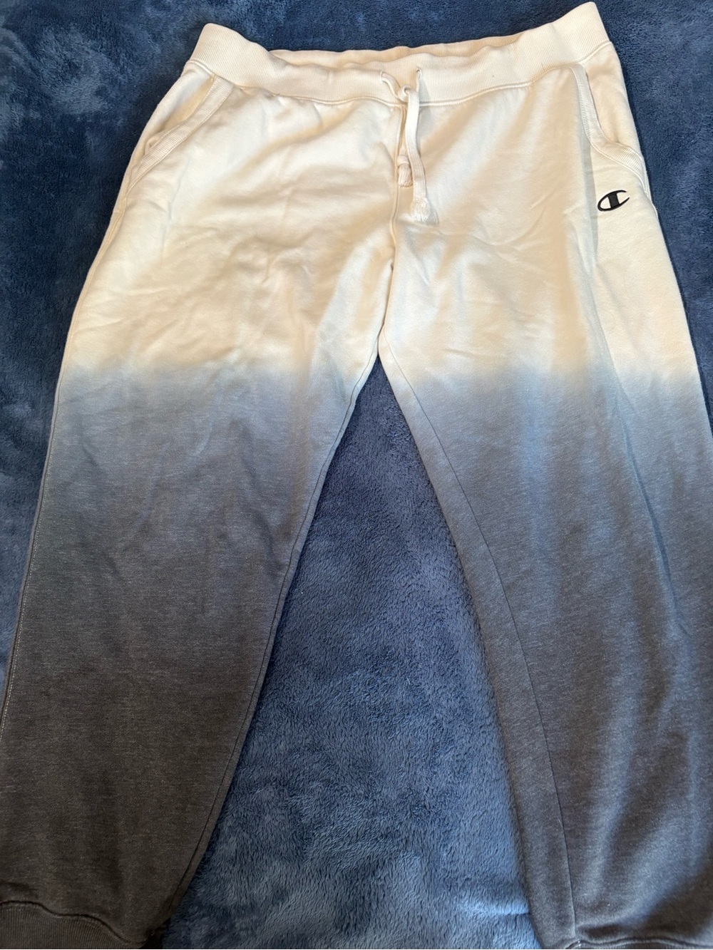 Champion Ombre Drawstring Joggers - cream to Gray Blue